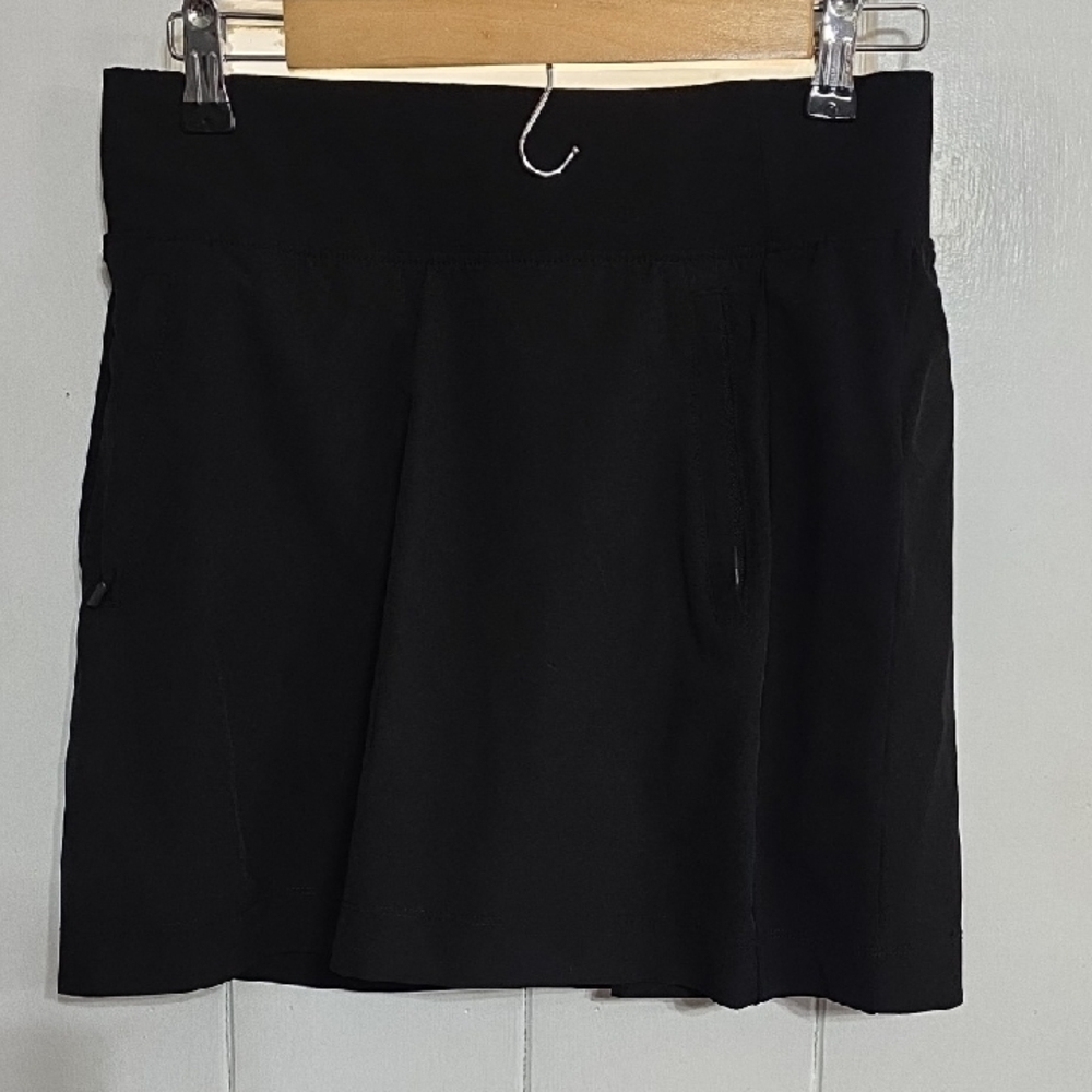 Velocity Lightstream Ellyn Skort Womens Black Zippered Pockets Athletic Sz S EUC